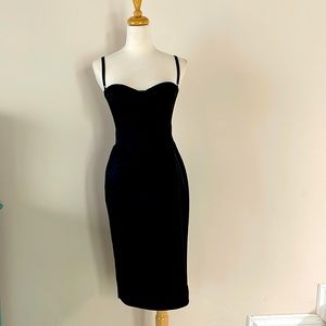 D&G Black Body Con Midi Dress